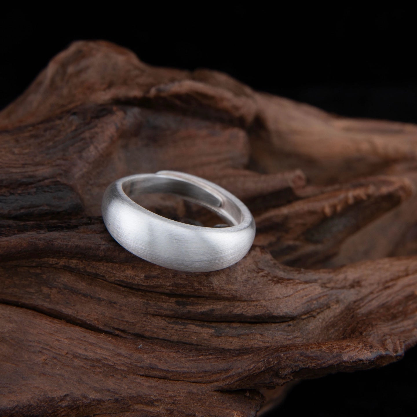 1pc 999 Sterling Silver Brushed Open Band Ring, Minimalist & Cool Style, Perfect For Daily, Dating & Gifting, Ideal Valentine's Gift