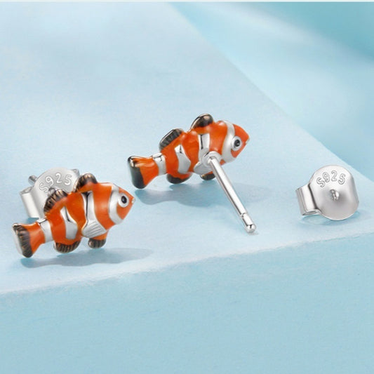 Original Clownfish Dripping Stud Earrings Personality Smart