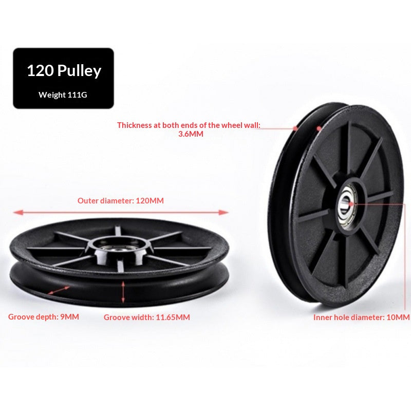 Nylon Silent Gym Frame Pulley Accessories