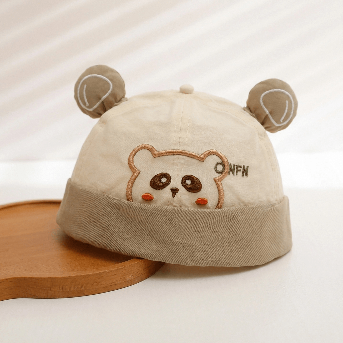 Spring And Summer Baby-style Multi-color Bear-ear Panda Embroidery Soft And Comfortable Cute Style Host Hat Suitable For Outdoor Outings And Daily Use