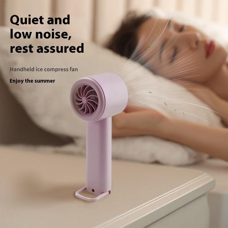 Semiconductor Ice Cooling Fan Handheld Portable Small Desktop