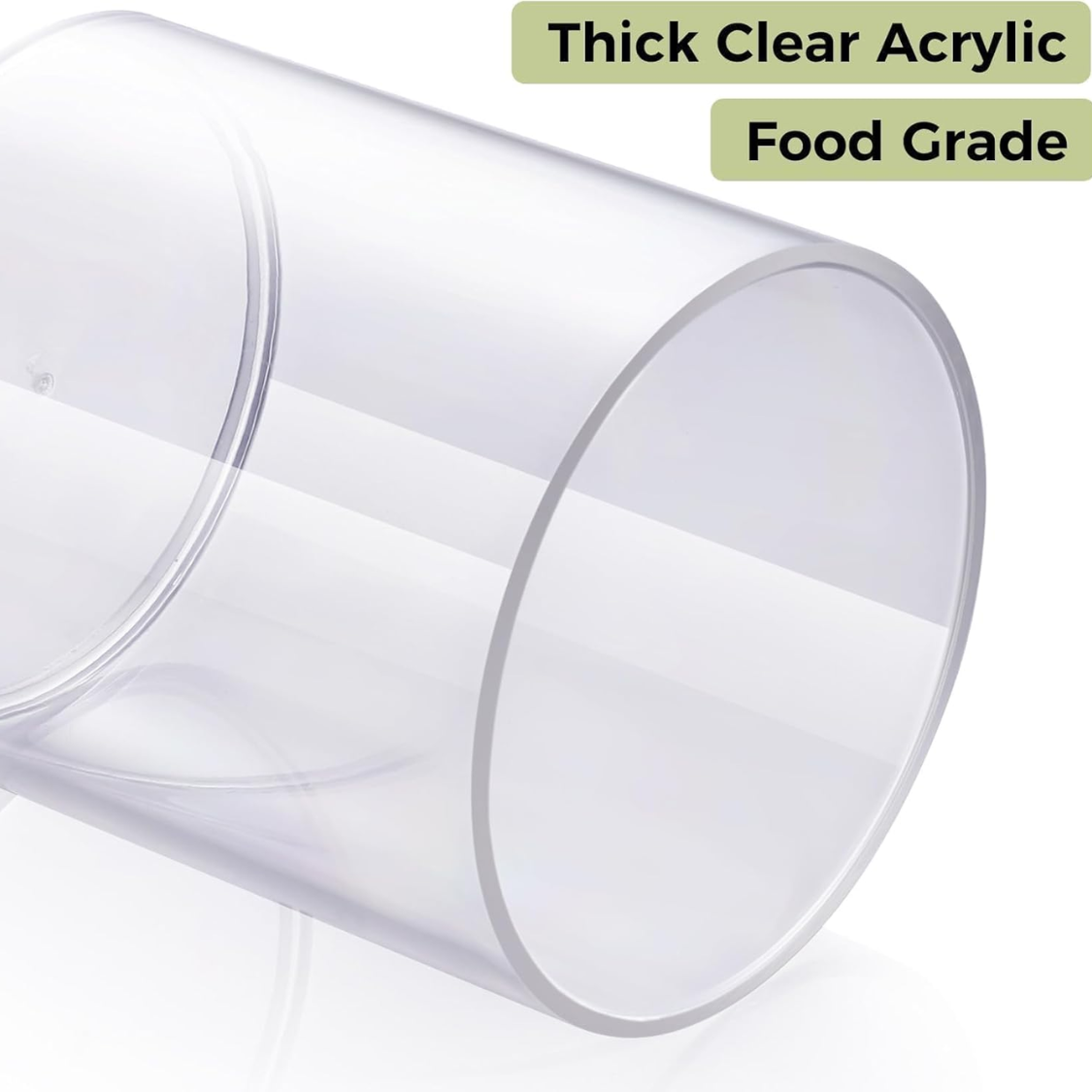 4 Pack Acrylic Qtip Holder Dispenser For Cotton Swabs, Balls, Pads, Floss Picks- Small Clear Acrylic Canister Apothecary Jar Set, Bathroom