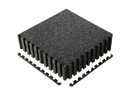 Interlocking Rubber Floor Tiles, Fitness MATS 1-2 Inch Thick, Floor Rubber MATS, Anti-slip
