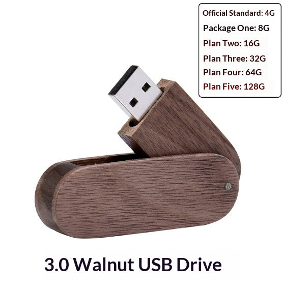 Wooden Box Computer USB Drive Commemorative Gift