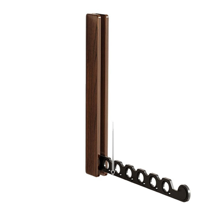 Walnut Folding Invisible Clothes Drying Rack For Balconies And Home Use
