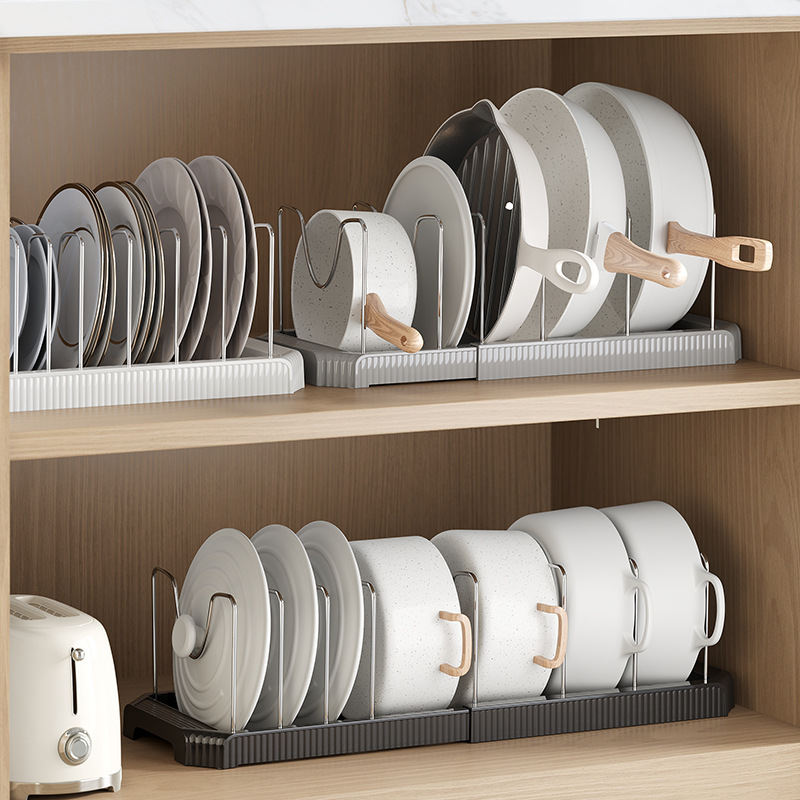 Telescopic Dish Rack And Pot Storage Rack