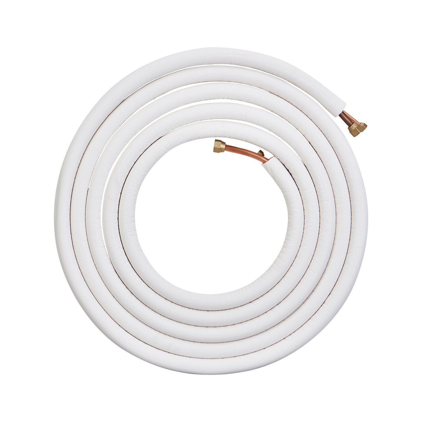 25FT Mini Split Line Set, 1/4" & 1/2" O.D Copper Pipes Tubing And Triple-Layer Insulation, For Air Conditioning Or Heating Pump Equipment & HVAC With Rich Accessories (27ft Connection Cable)