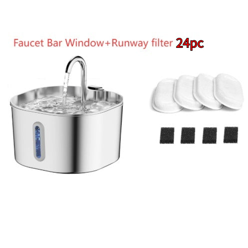 Stainless Steel Smart Pet Water Dispenser Automatic Circulation Large Capacity