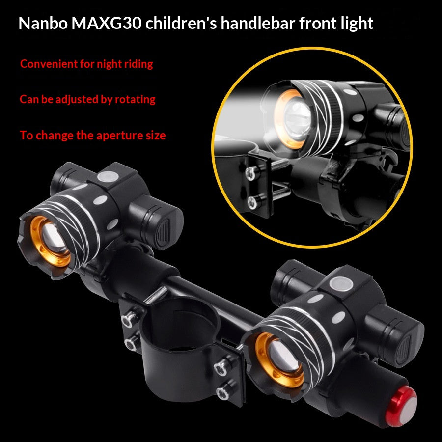 Suitable For NIU MAX G30 Accessories Child Handrail Strap With Side Lights 2pcs Headlights