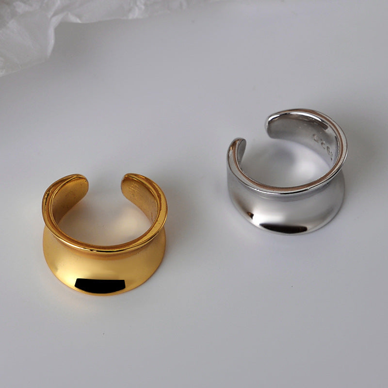 Korean Style Simple Niche S925 Sterling Silver Glossy Ear Clip