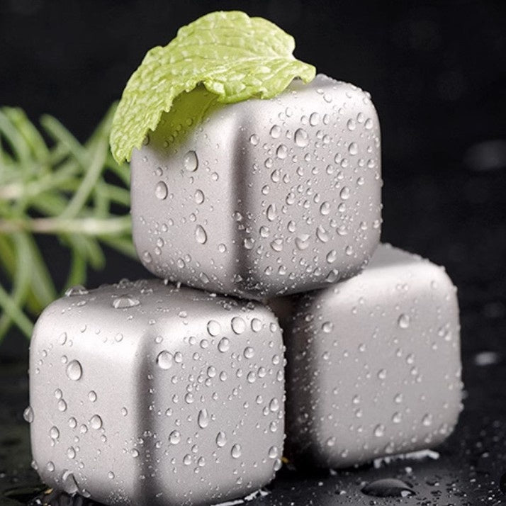Pure Titanium Ice Cubes Food-Grade Metal Ice-Making Gadget