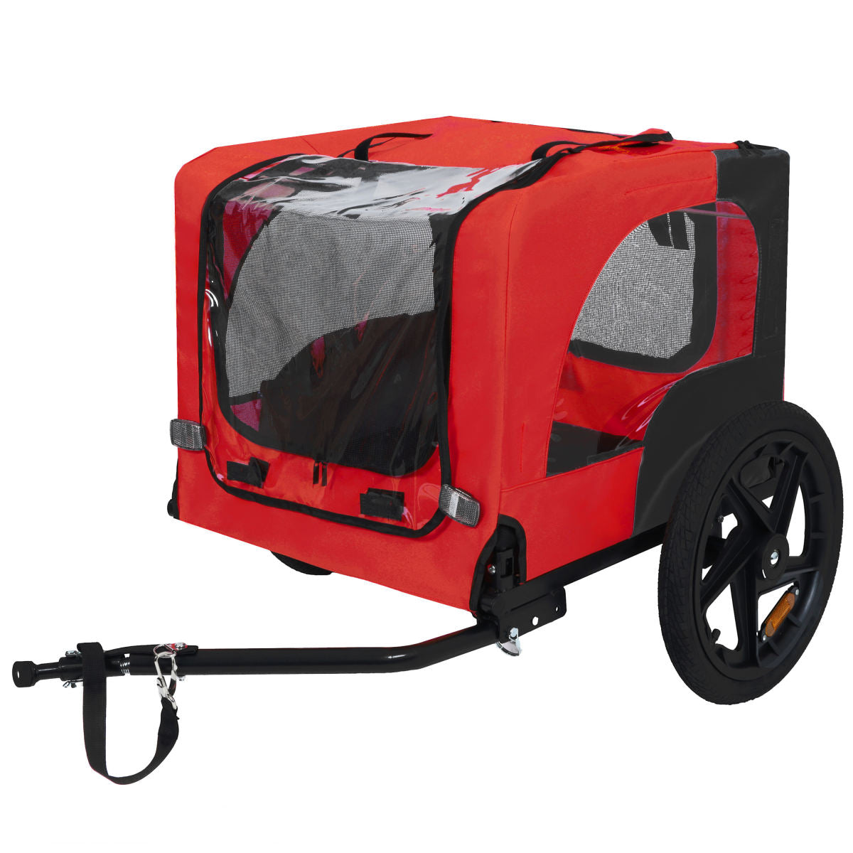 Pet Bike Trailer Dog Cart For Bicycle,Suitable For Small And Medium Pets, Easy Folding Cart Frame, Quick Release Wheel, Non-Slip Floor, Internal Leash