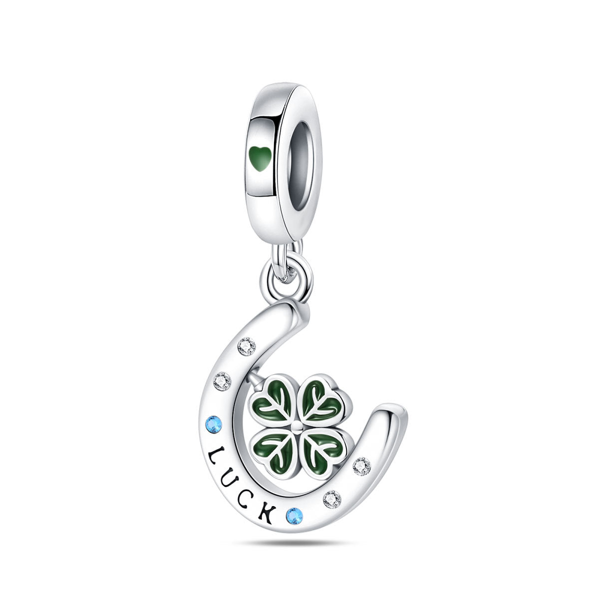 DIY Jewelry Bracelet Accessories Lucky Horseshoe Four-Leaf Clover Charm Pendants