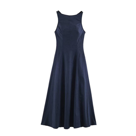 Summer New-style Fashionable Solid-color Sleeveless Dress