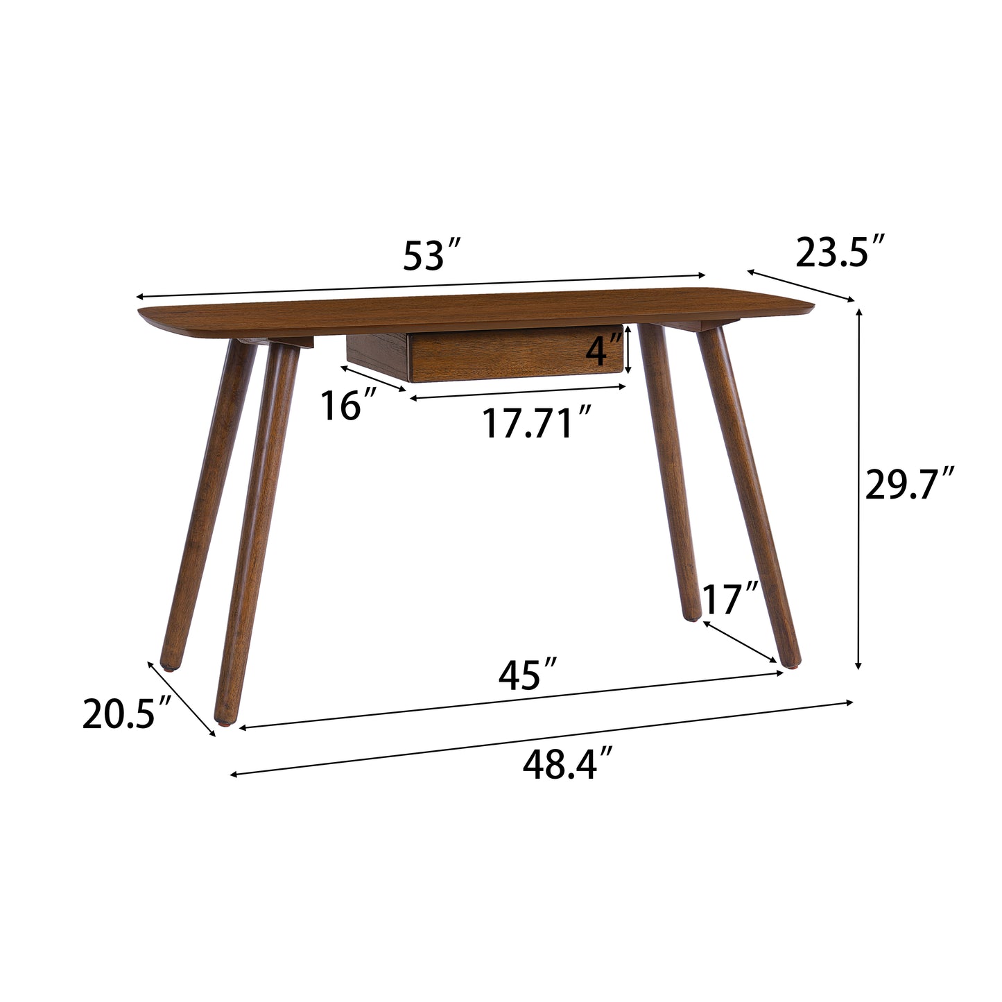 Study Computer Desk,Office Desk, Study Table,Writing Desk With Drawer For Home ,Office Modern Furniture,Walnut Color