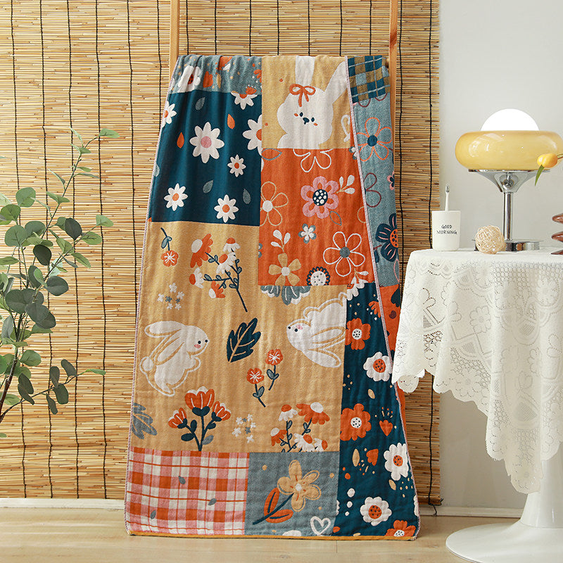 Pure Cotton Four-Layer Gauze Bath Towel For Adults Household Use