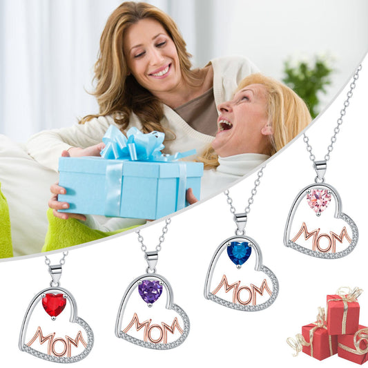 European And American Fashion Best-seller Mother's Day Necklace Heart-shaped MOM Necklace