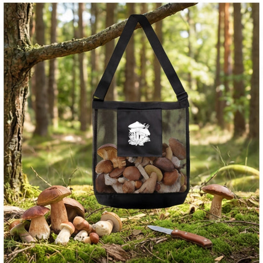 Mushroom Bag For Collectors - Lightweight Mesh Material With A Breathable Design For Fresh Air Circulation - Party Accessories Set