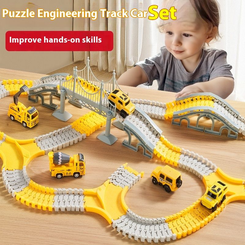 Rail Car Toy Car Variety Engineering Sliding Children's Educational Toys