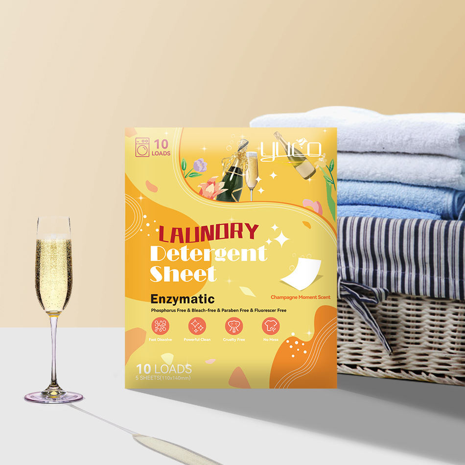 Travel-sized Champagne-scented Laundry Detergent Sheets Set