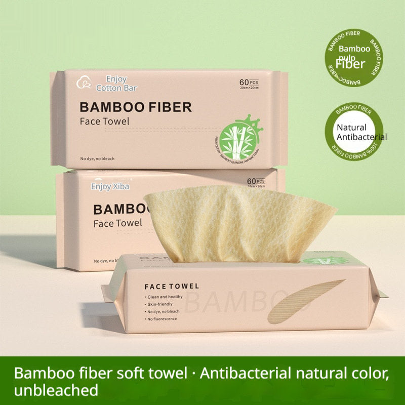 Bamboo Fiber Disposable Soft Facial Wipes