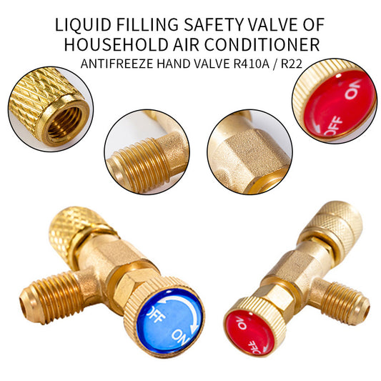 Air Conditioning Feeding Safety Valve R410A R22 Adapter