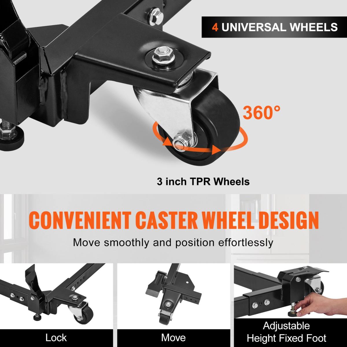 Mobile Base Heavy Duty Universal Stand 1500 Lb Capacity For Tools Machines