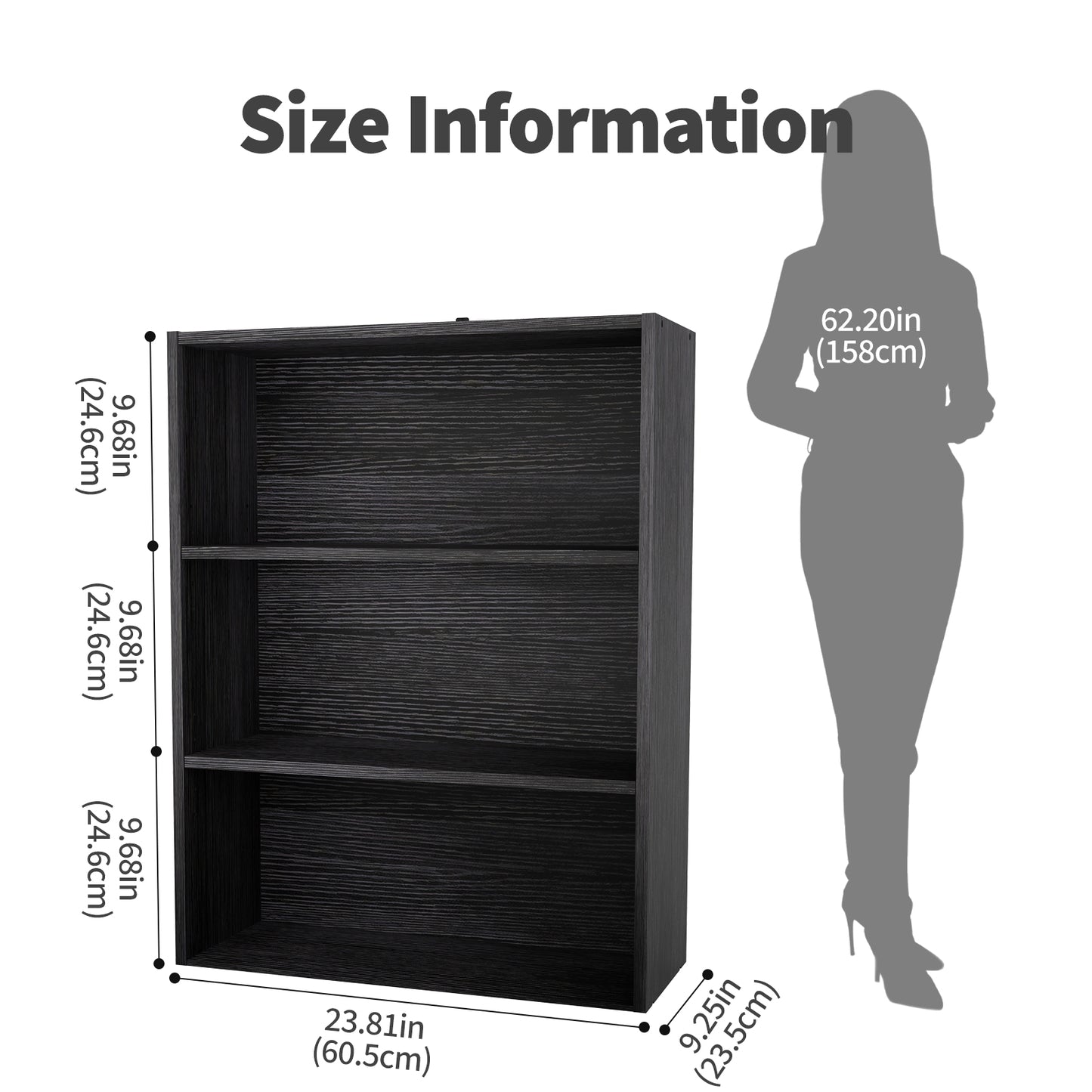 Four-tier And Three-tier Bookcases, Floor-standing Open Shelving, Suitable For Storage In Home Offices, Living Rooms And Bedrooms