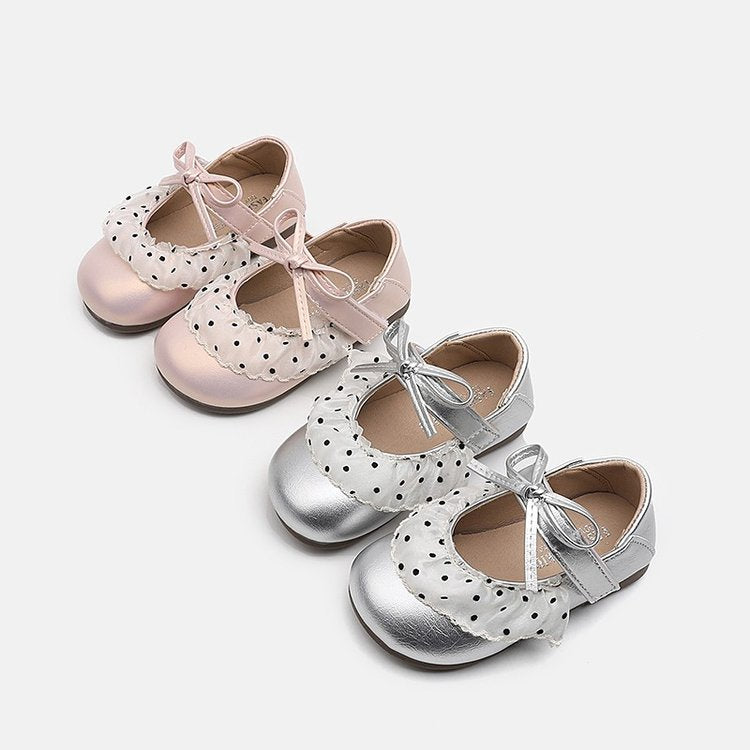 Korean-style Spring And Autumn Retro Soft Sole Leather Shoes For Girls In Princess Fashion