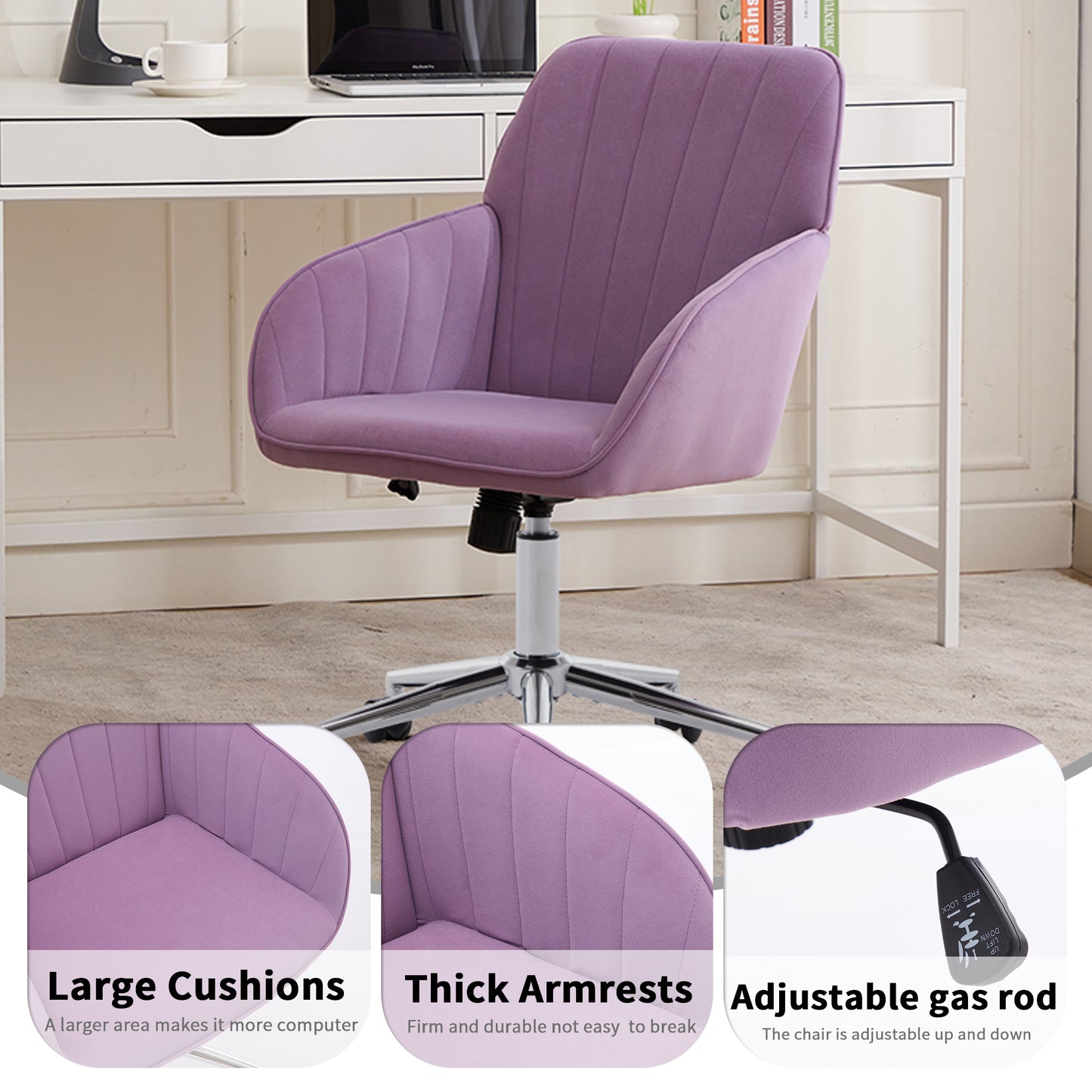 TY Adjustable Office Chair, Home Bedroom, Ergonomic Swivel Chair, Backrest Seat, Comfortable For Long Sitting