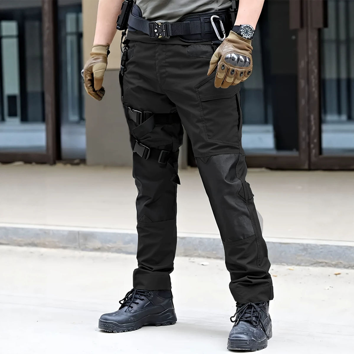 Mens Outdoor Combat Training Cargo Pants With Multiple Pockets