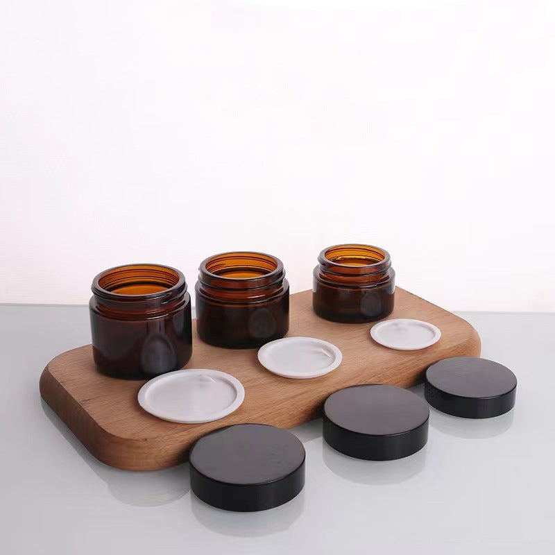 Amber Glass Cream Jar For Light-sensitive Products