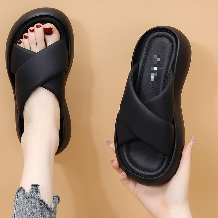 Soft-soled Slide Sandals For Outdoor Wear In Summer