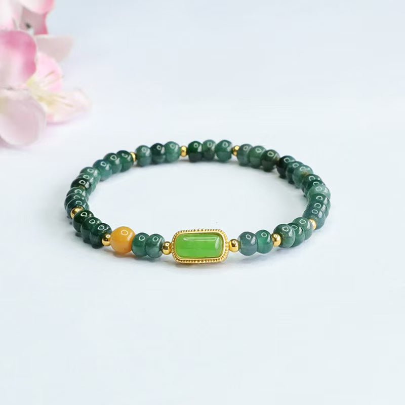 Natural Stone Blue Water Jade Abacus Beads Female Jasper Beaded Topaz For Girlfriend Girlfriend Gifts Bracelet