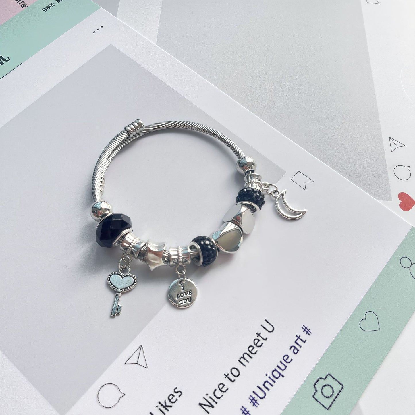 Panjia Fashion Best-Selling Titanium Steel Bracelet Versatile High-End Style Wristband Jewelry