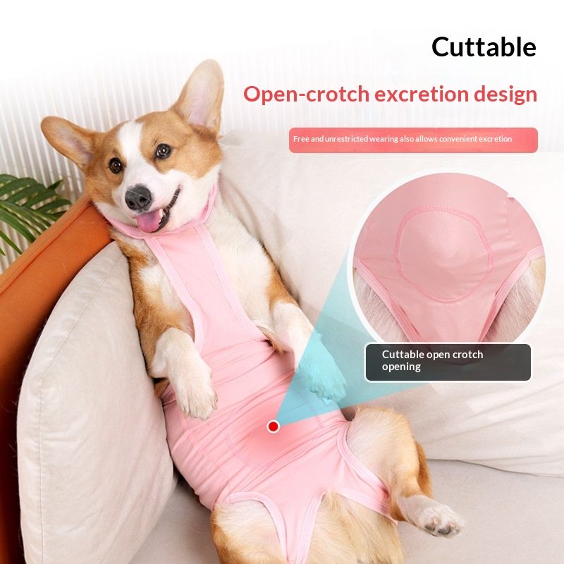 Dog Bandage-Style Breathable Anti-Licking High-Elastic Pet Protective Garment