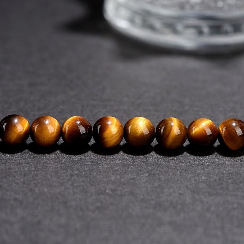 Natural Yellow Tiger's Eye Loose Beads Round Beads DIY Accessories Semi-finished Products