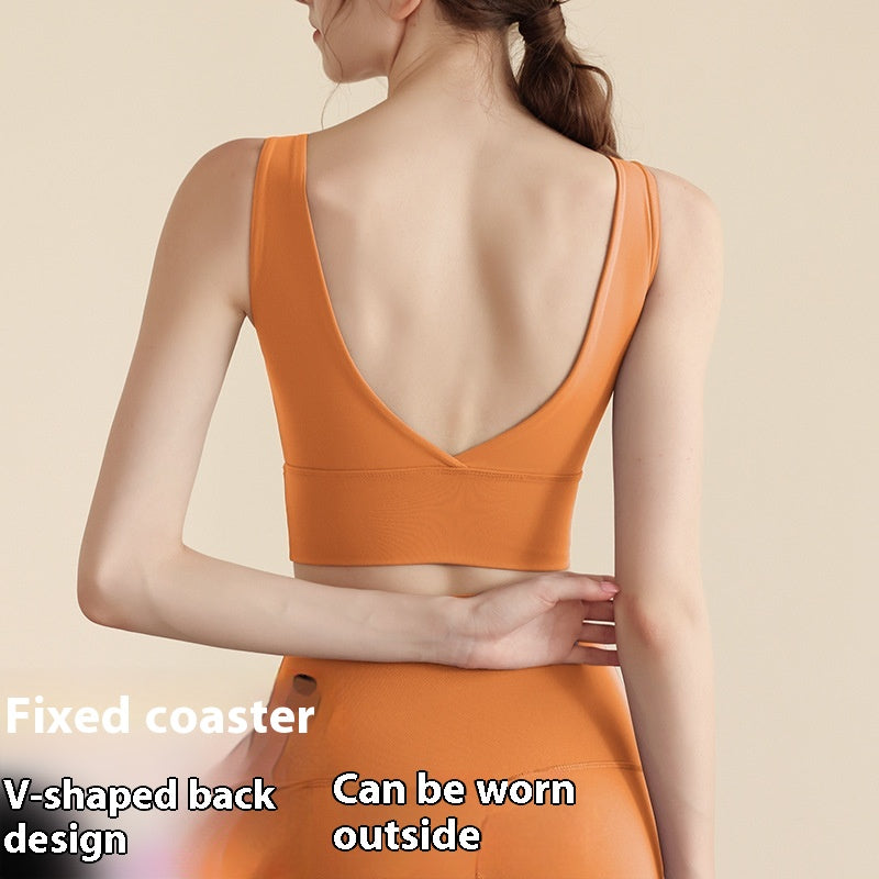 One-piece Cup Fixed Running Fitness Shockproof Sports Bra
