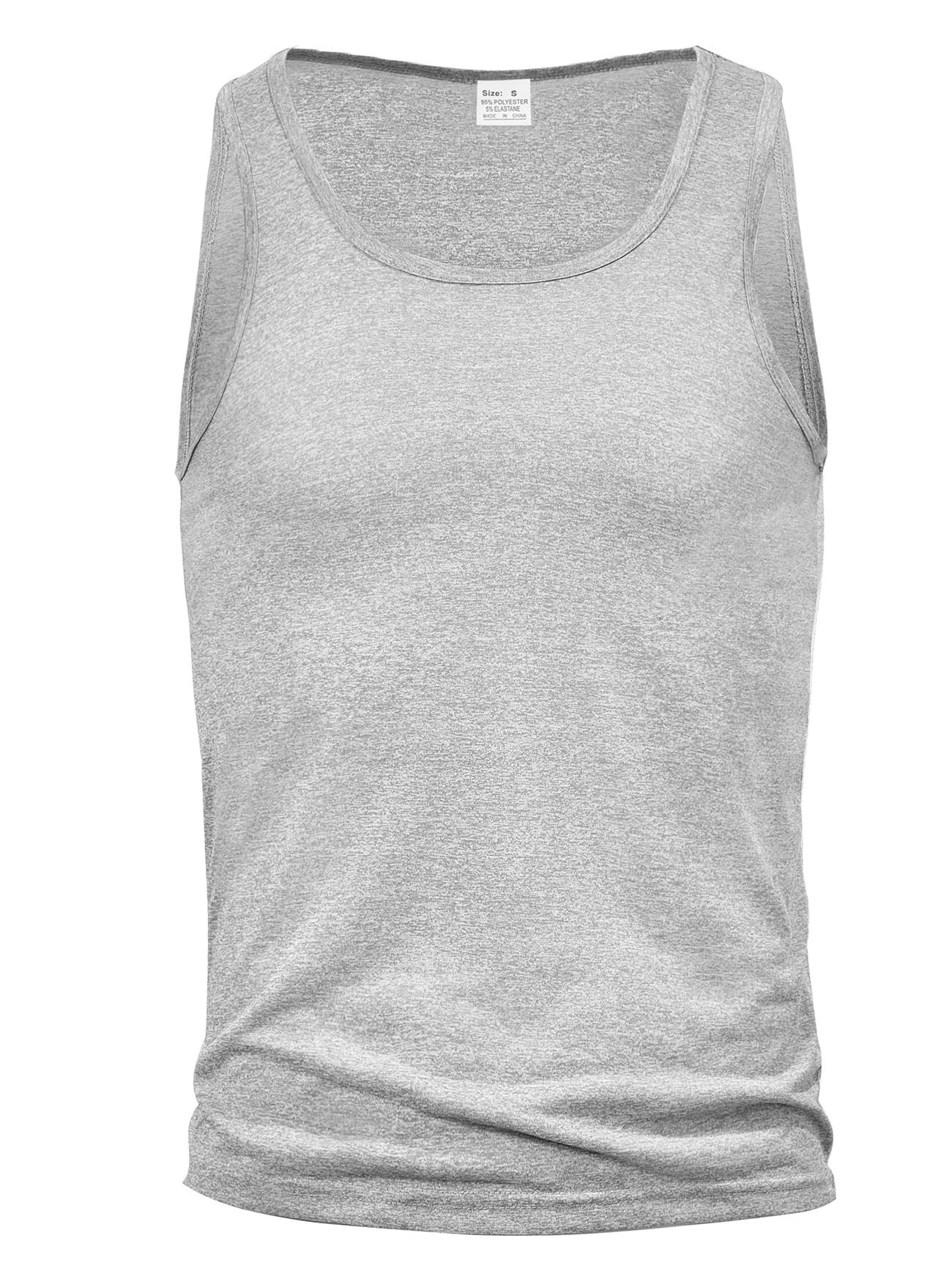 Summer Mens Solid-Color I-Strap Sleeveless Fitness Workout Training Casual Top