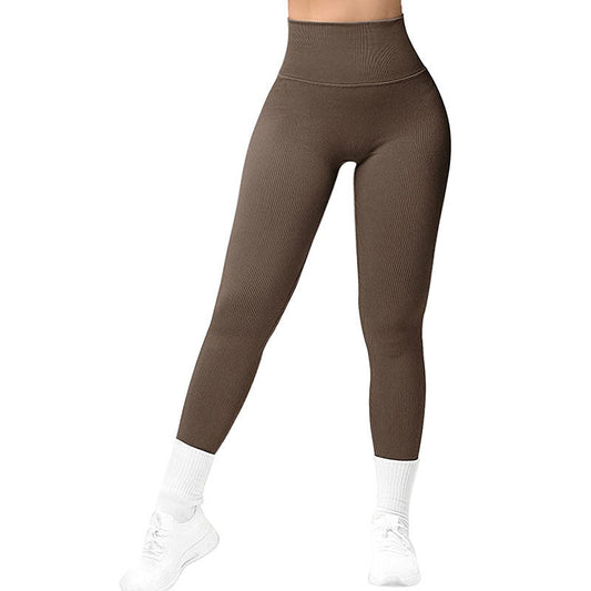 Women's High-Waisted Cargo Pocket Peach Butt Yoga Pants For Autumn And Winter, European & American Style, Stretchy Lifting Butt Quick-Dry Athletic