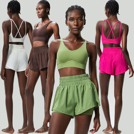 Running Sports Yoga Workout Clothes Suit Women's Quick-drying