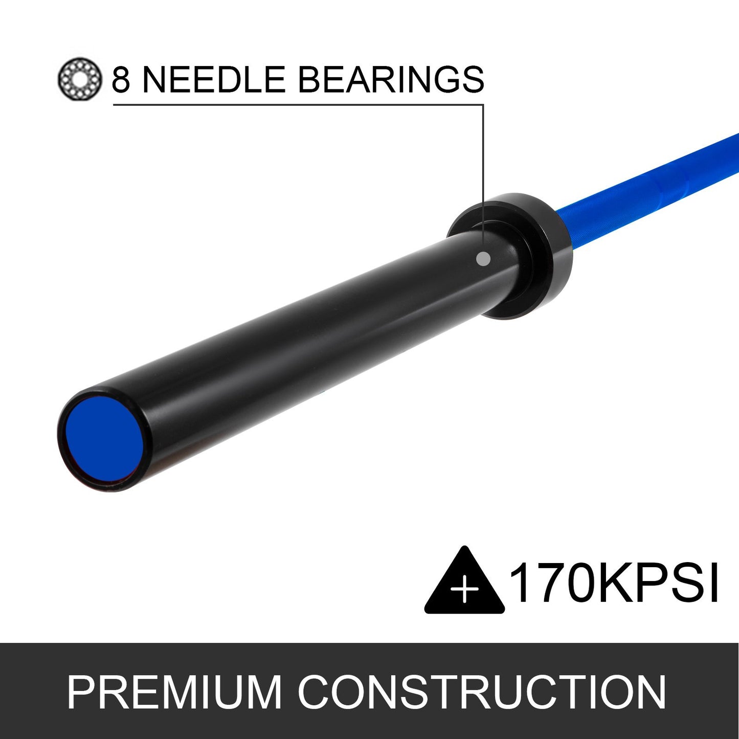 2 M Stange Mit Schnallen Und Klemmen  Barbell 15 Kg Olympische Langhantel Heben Fitness Training Für Gewichtheben Powerlifting Heben Squat Bankdrücken (Blau)