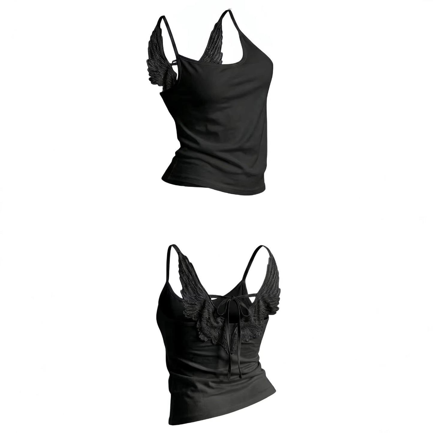 Womens Fashion Trendy And Versatile And Slim-fit Y2K-style Winged Strap Camisole