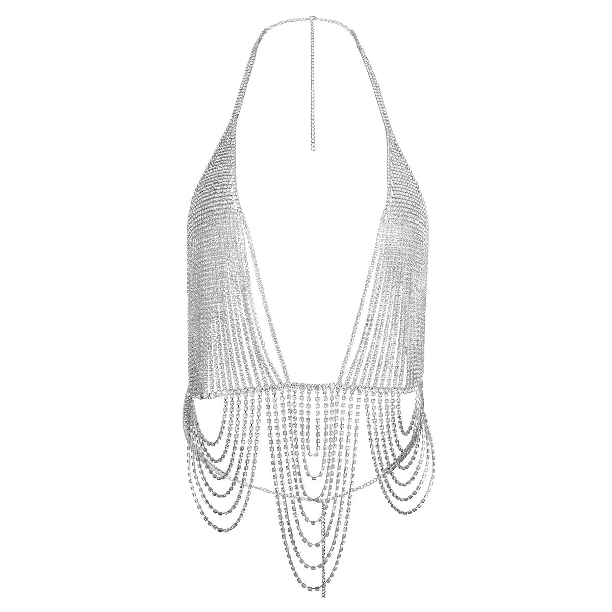 Sexy And Extravagant Rhinestone Necklace And Body Chain Set