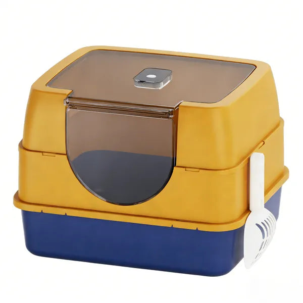 Galaxy Enclosed Pink Cat Litter Box, Sealed To Prevent Odors And Sanding, Stable And Durable, Suitable For Pet Families Worldwide