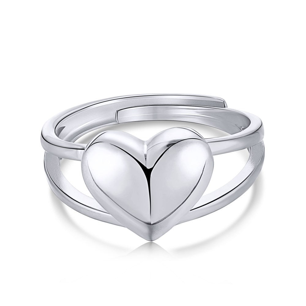 925 Sterling Silver Ring Female Japanese And Korean Temperamental Heart