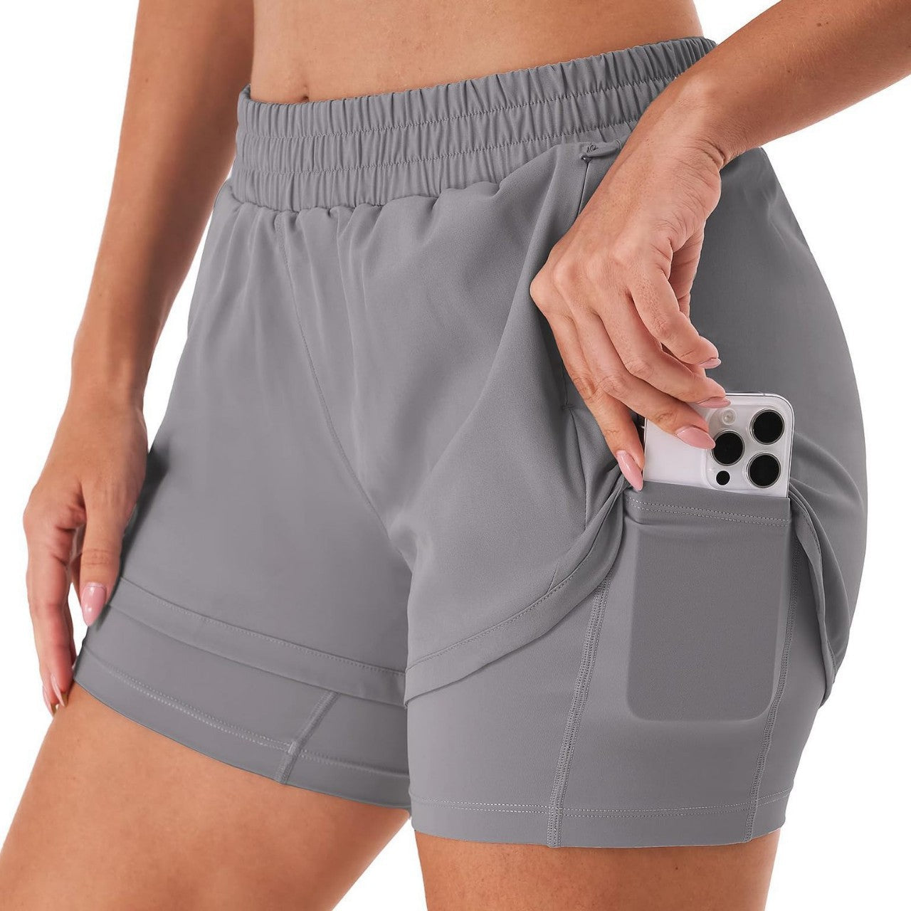 Women Breathable Loose Non-See-Through Yoga Shorts, Athletic Shorts For Hiking Running