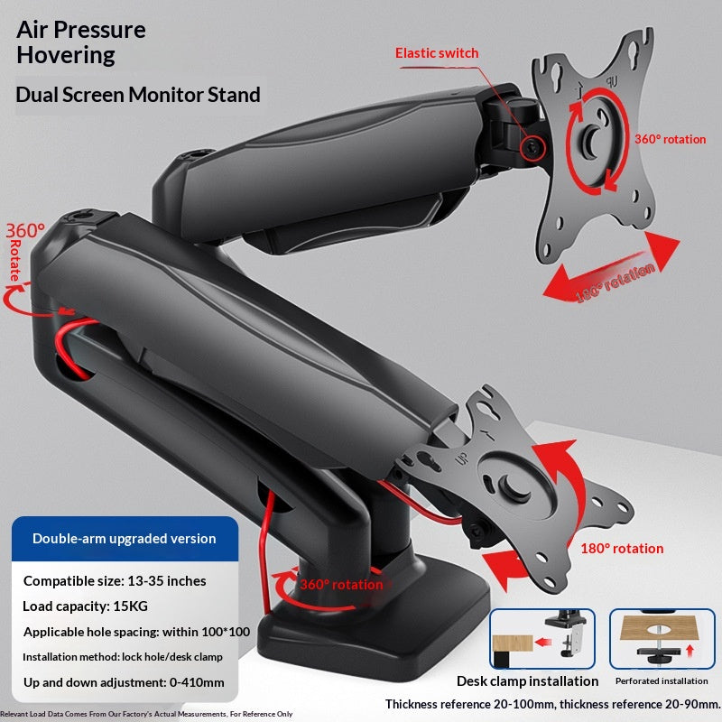 Monitor Computer Stand With Mechanical Arm And Desktop Rotation