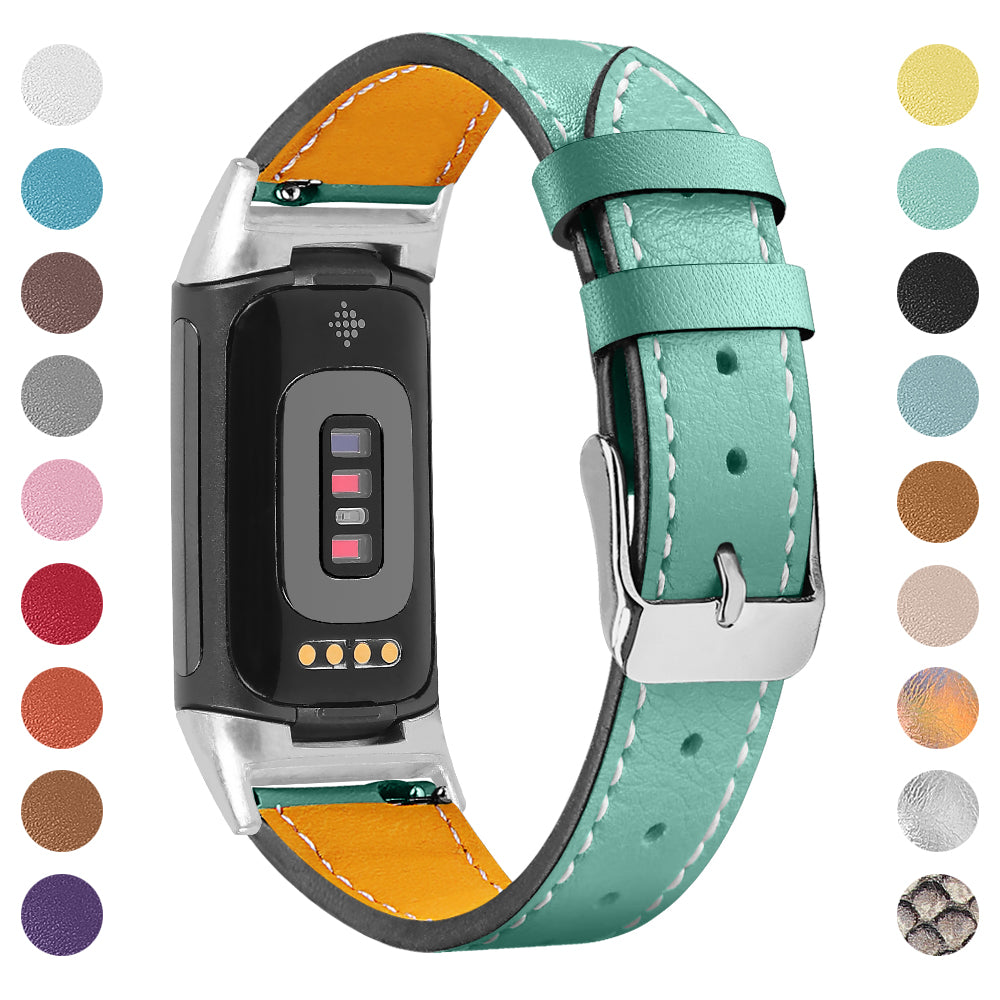 Smart Watch Charge5 First Layer Cowhide Leather Strap