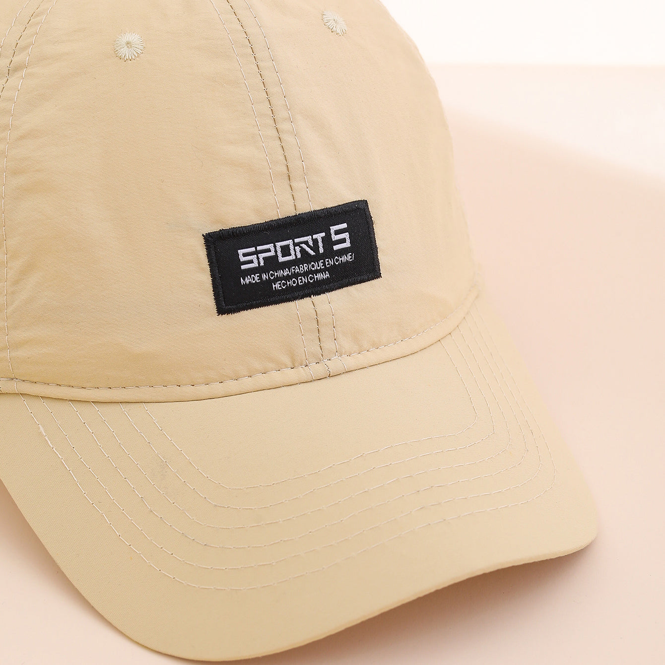 Korean Version Of A Simple Solid-color Embroidered Letter Quick-drying Baseball Cap With Adjustable Soft Top Sunshade Beanie Hat, Suitable For Outdoor Versatility